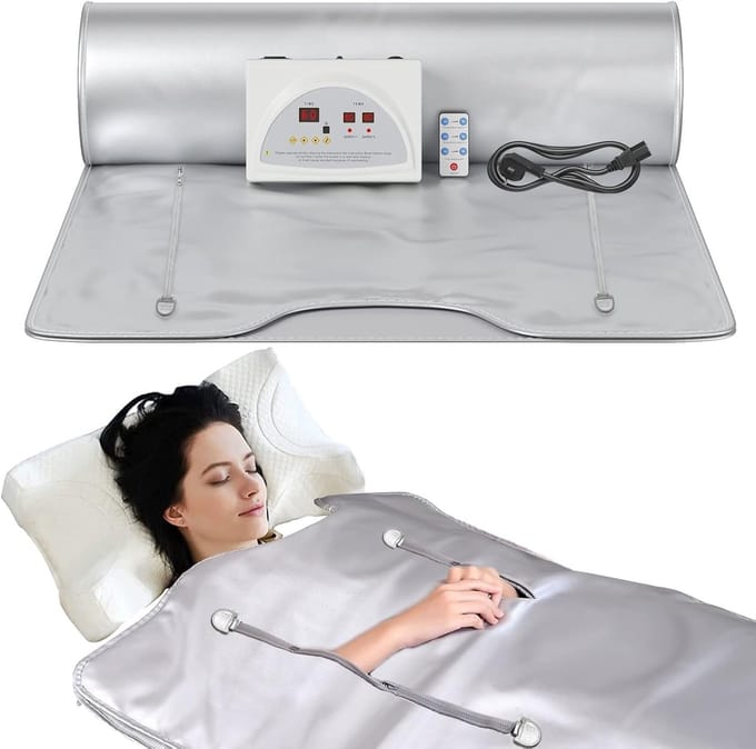Infrarood Sauna Deken – 2 Zones – Voor Detox & Ontspanning Thuis – Met Ritssluiting – 220V