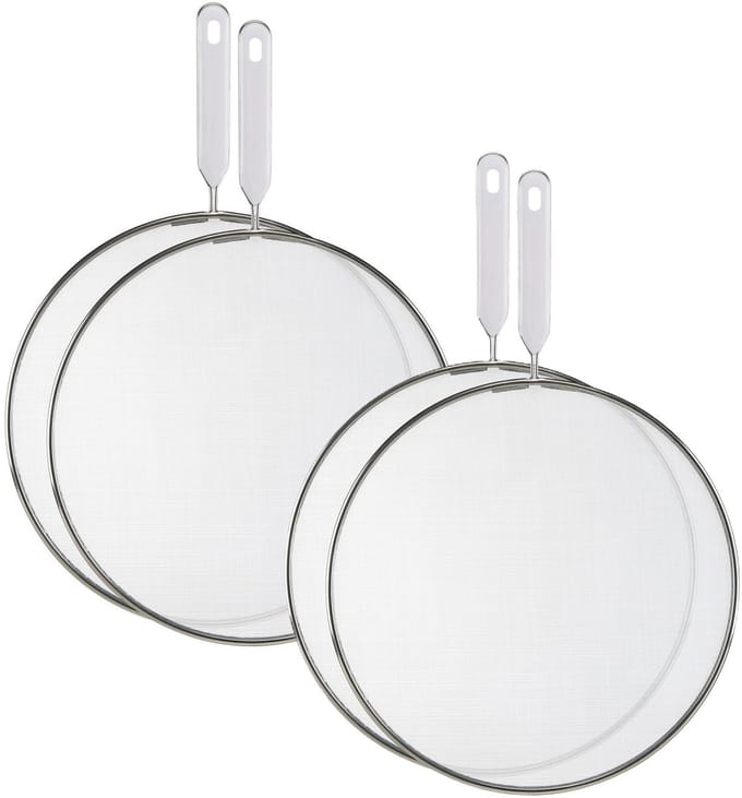 HI Spatdeksels - set van 4x - D25 en D29 cm - RVS - pannendeksels tegen spatten