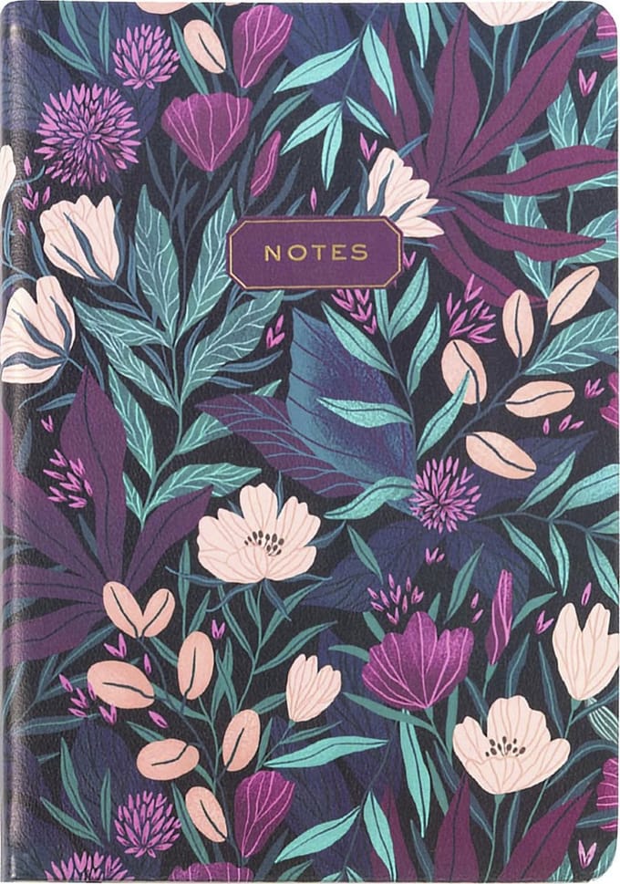 Eccolo notitieboek - Tropical Floral - lijn - ca.15x20cm - EC-D444B
