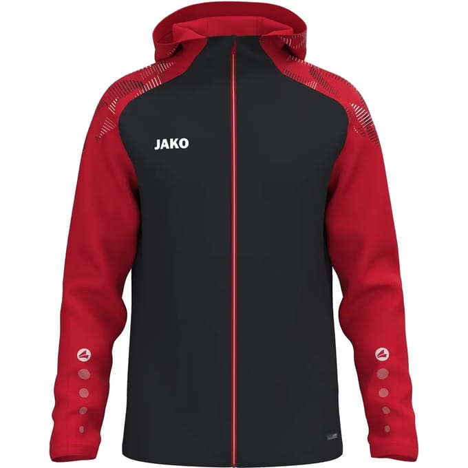 Jako Sonic Jas Met Kap Kinderen - Zwart / Rood | Maat: 128