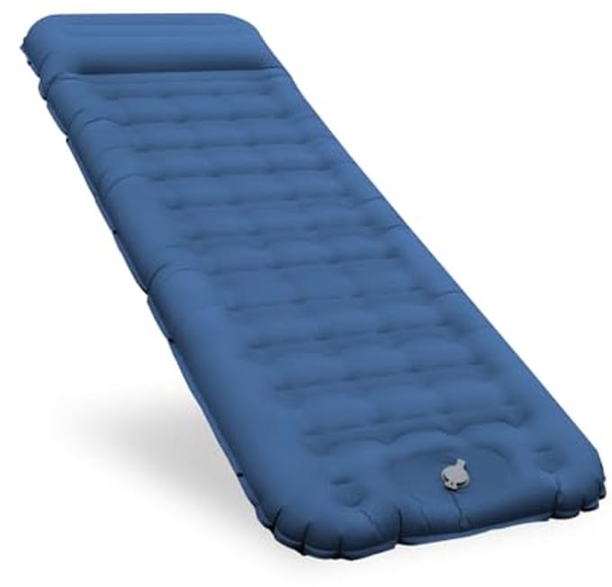 Comfortabele Extra Dikke Opblaasbare Slaapmat voor Camping - Ingebouwde Voetpomp, Compact en Licht