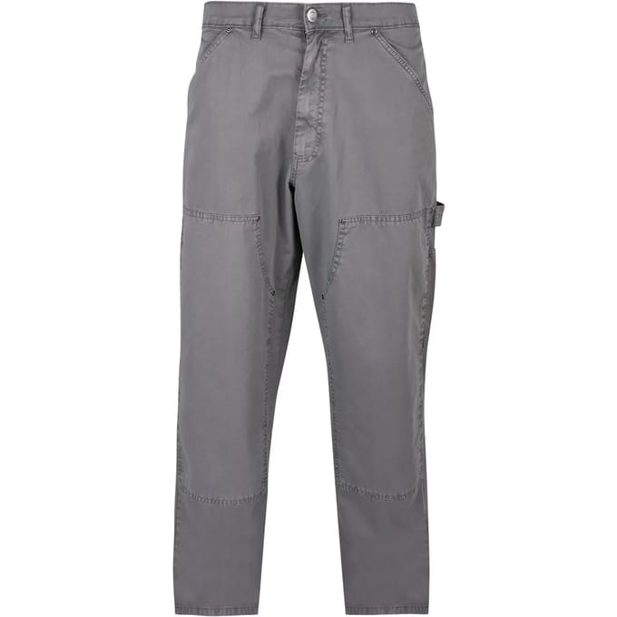Urban Classics Broek rechte pijpen -Taille, 38 inch- Double Knee Carpenter Grijs