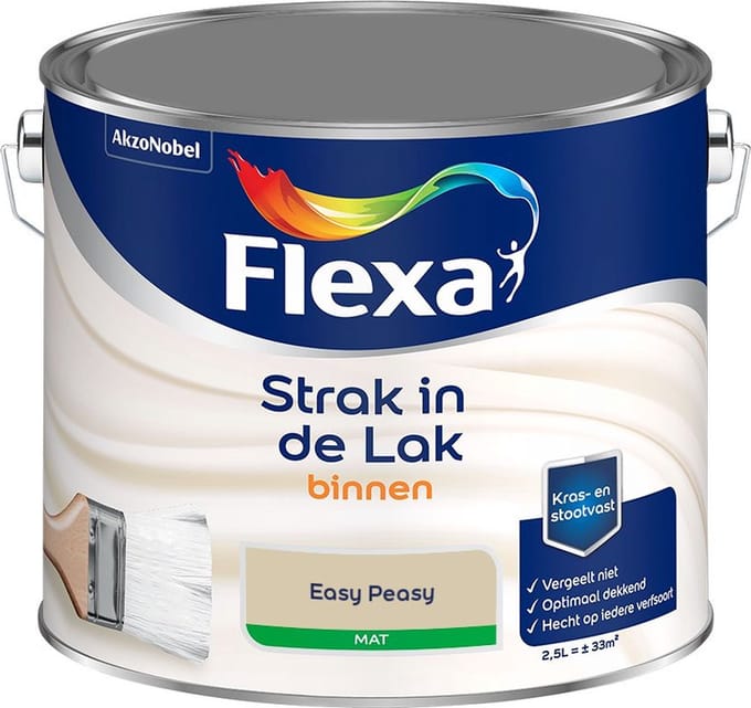 Flexa - Strak In De Lak Binnenlak Mat - Easy Peasy - Mengverf - 2,5 L