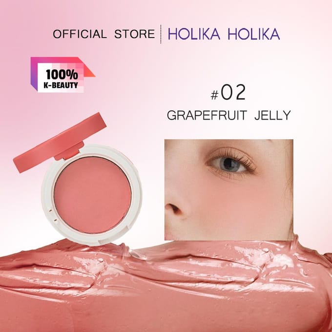 Holika Holika - Jelly Dough Blusher - AD02 Grapefruit Jelly - Make-up Blush