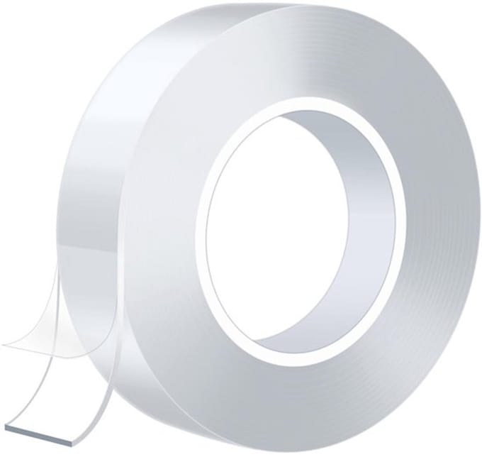 Allecto - Dubbelzijdig plakband - sterk - 5 meter - Transparant