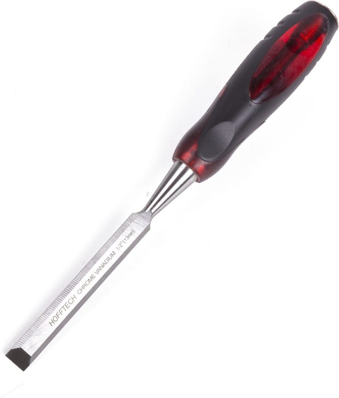 Hofftech Houtbeitel - Soft Grip Handvat - 13 mm - Ergonomisch - Duurzaam - Rood/Zwart