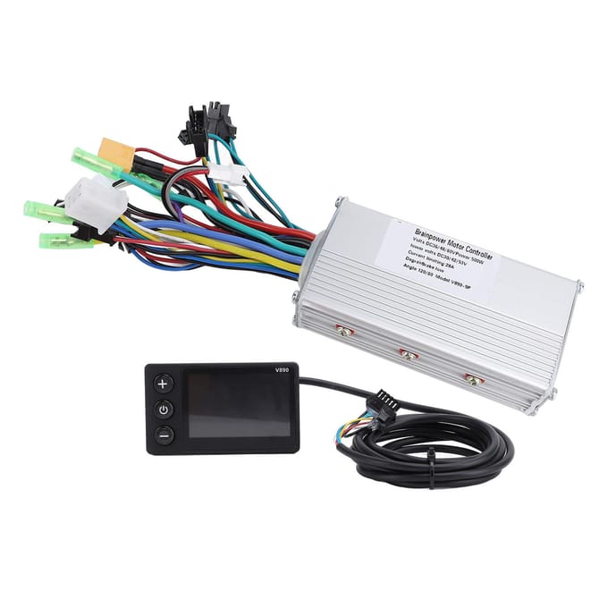 36V 48V 60V 500W 28A Sinusgolf 3 Modus Borstelloze Controller V890 LCD-Display Elektrische Fiets white