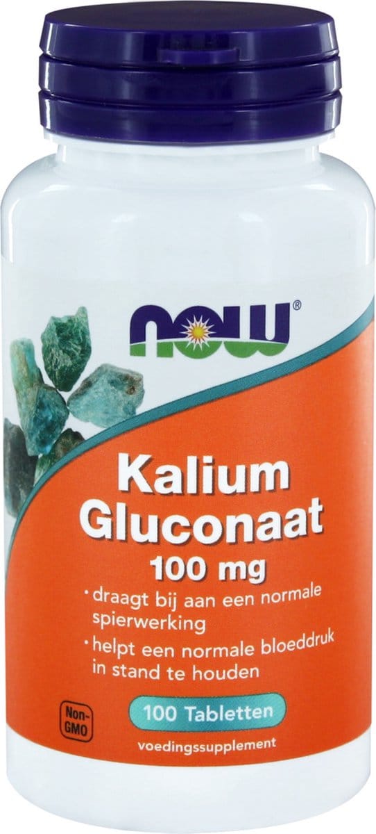 Now Foods - Kalium Gluconaat (Potassium Gluconate) - 99 mg Kalium per Tablet - 100 tabletten