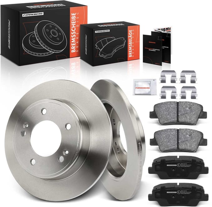 Frankberg 2x remschijven 4x remblokken achteras voor Hyundai