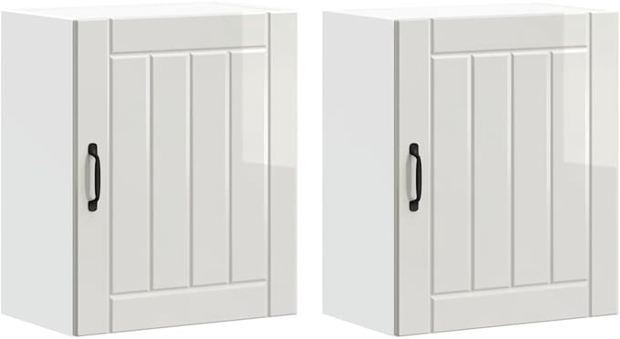 vidaXL - Keuken - Wandkasten - 2 - stuks - "Lucca" - Hoogglans - Wit - Gelaagd - Hout
