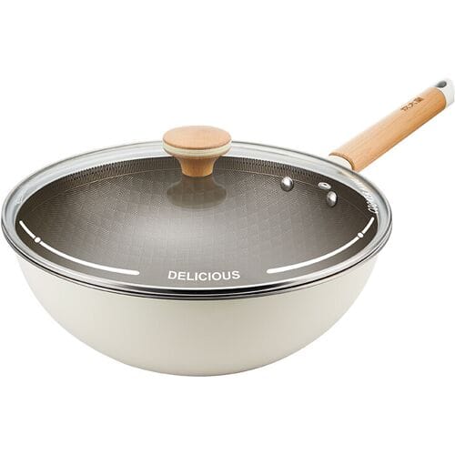 COOKER KING Lingbai Honingraat Keramische Wok 30cm