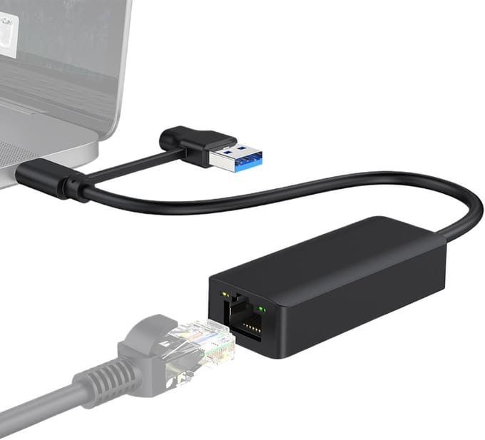 Netwerkadapter Laptop - Bekabelde Netwerkkaart - Snel Internet - Driver Proof Design - Compact Formaat - Zwart
