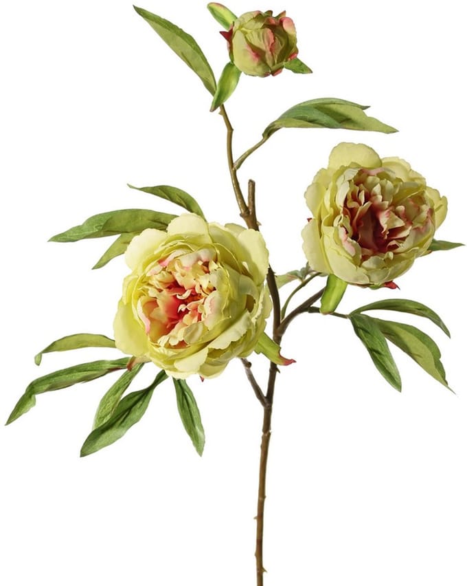 Topart Kunstbloem pioenroos Spring Dream - groen/roze - 73 cm - kunststof