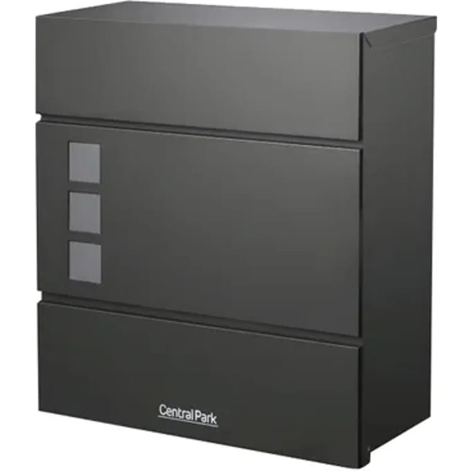 Central Park Brievenbus Mailpal 902b - Staal - Zwart - 37,3x42x17,3cm