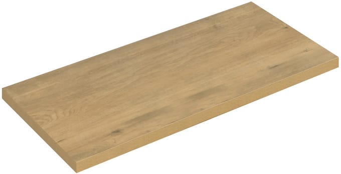 Badplaats Wastafelblad Angela 100 x 48 x 3,5 cm – Eiken – Wastafelblad voor Onderkast
