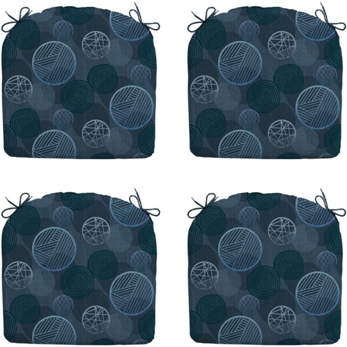 Madison - Zitkussen Circle blue - Ca. 46x48 cm - Set van 4