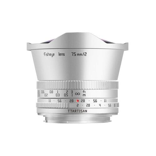 TTArtisan 7,5mm f/2.0 Fisheye, zilver  MFT