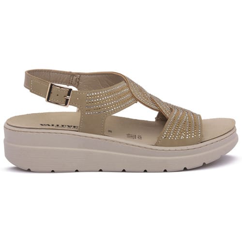 Sandalen met sleehak Valleverde BEIGE