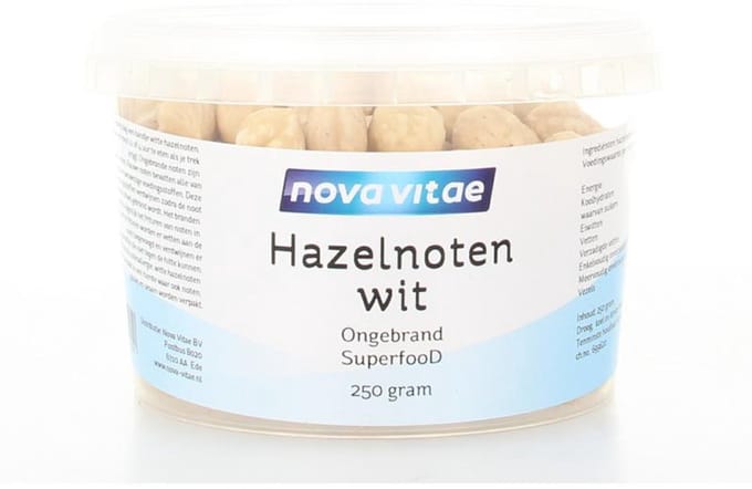 Nova Vitae - Hazelnoten - Wit - Ongebrand - Raw - 250 gram