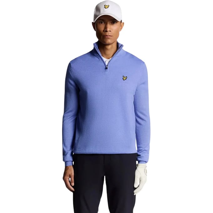 Merino wol pullover 1/4 rits Lyle & Scott