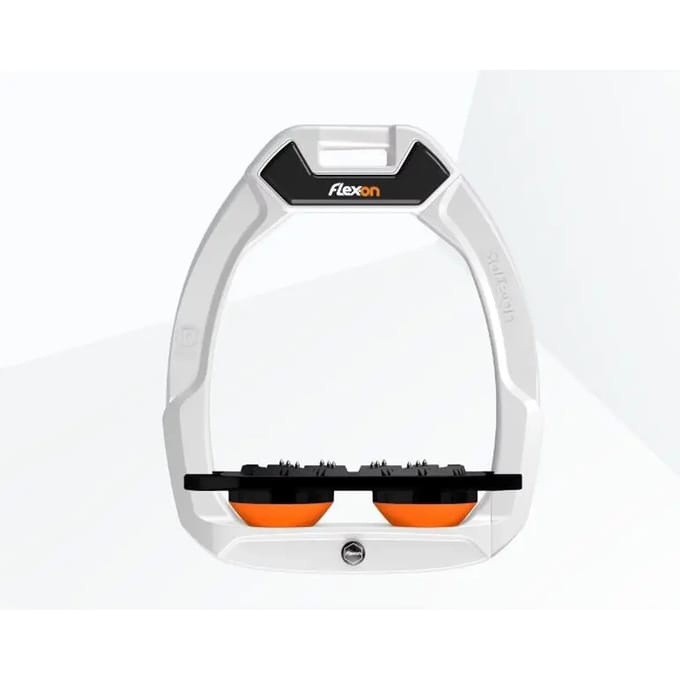 Veiligheidsstijgbeugels Plat Ultra Grip Wit/Zwart/Oranje Flex-On Safe-On