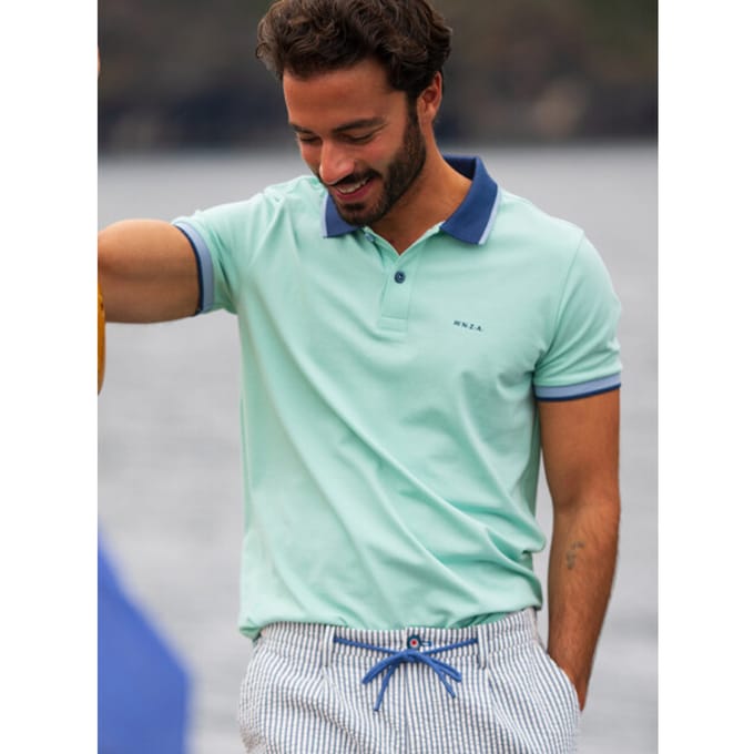 NZA Polo Foxton Piqué Pale Leaf - Maat L - Heren