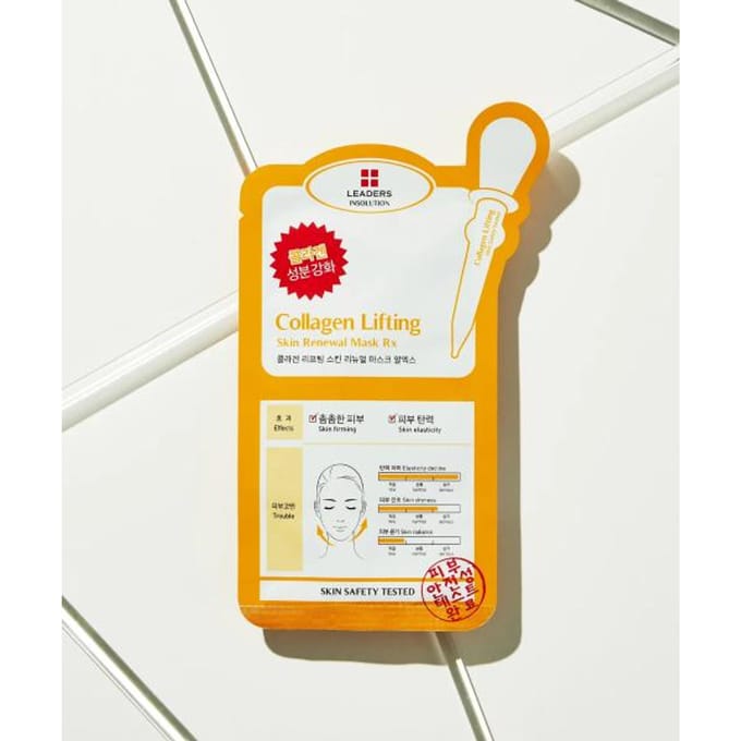 Leaders Cosmetics Insolution Masque Rénovateur de Peau Lifting au Collagène Rx 10 Feuilles NONE orange