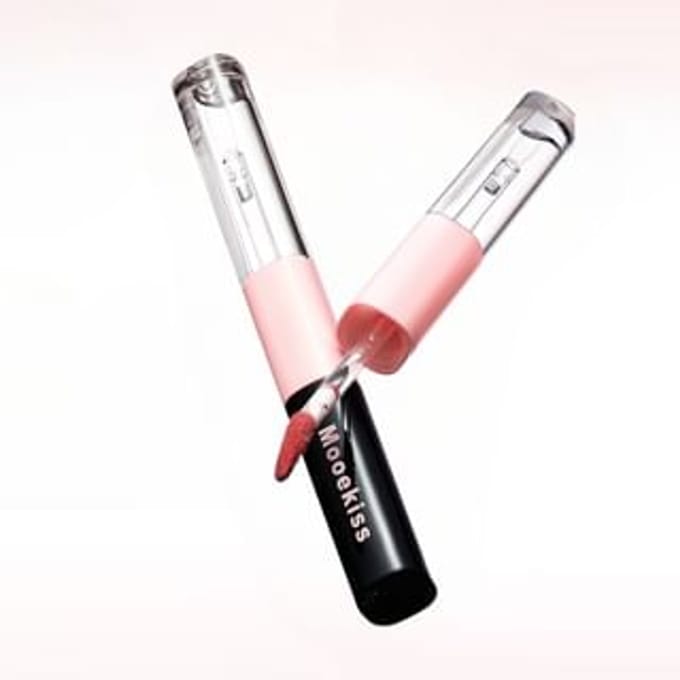 Mooekiss - Dual-Effect Essence Lip Gloss - 5 Colors W5# Chestnut Milk Tangerine (3.1g × 2)