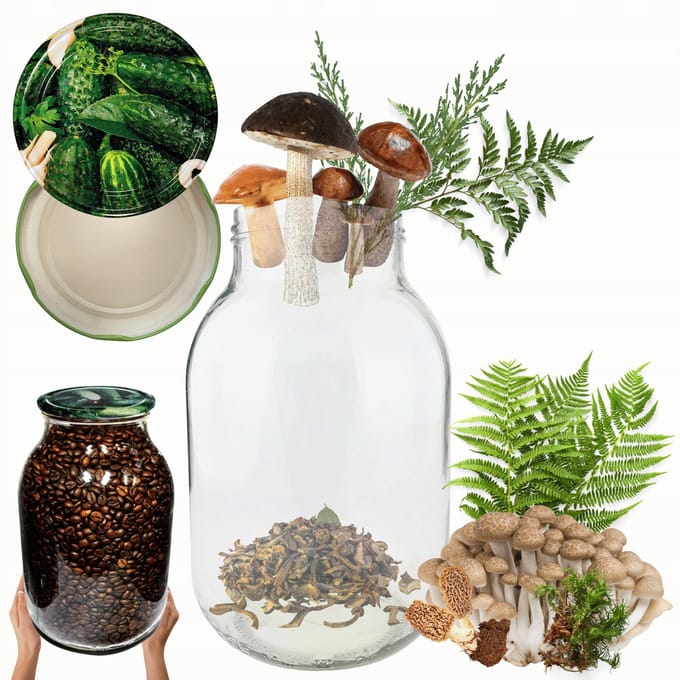 Glazen Pot 4000ml met Deksel 100mm - Voor Conserveren & Opslag