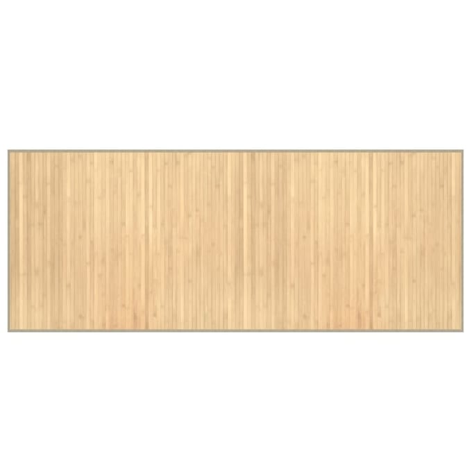 vidaXL - Vloerkleed - rechthoekig - 80x200 - cm - bamboe - lichtnaturel