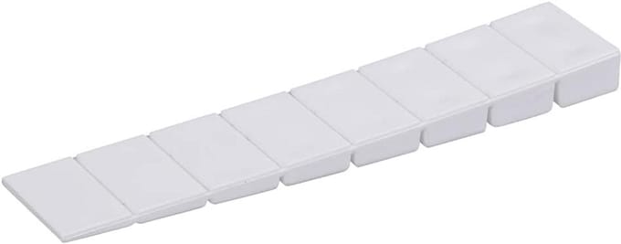 Set van 50 Robuuste Kunststof Wiggen - Universele Deurstopper & Meubelwiggen - Wit - 8 Niveaus Verstelbaar