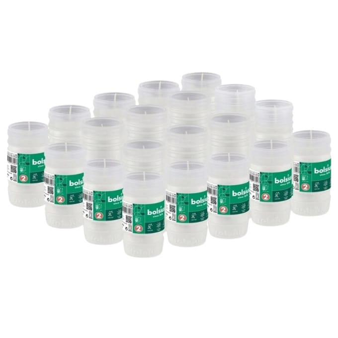 Bolsius RP2 Bougies en Paraffine Inserts 45H 20 Pièces