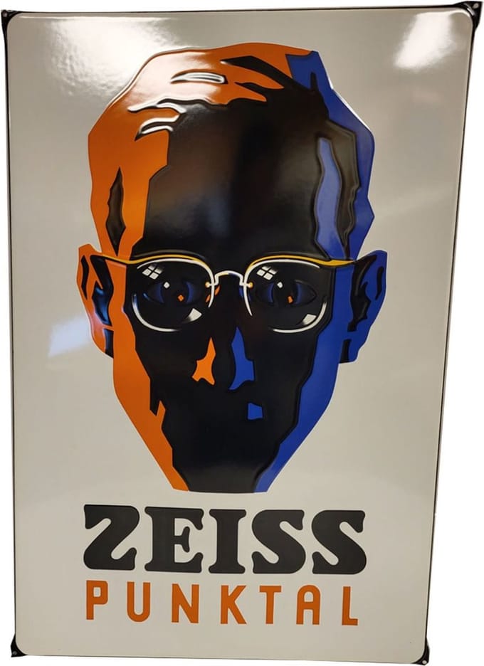 Zeiss Punktal Emaille Bord - 70 x 47 cm