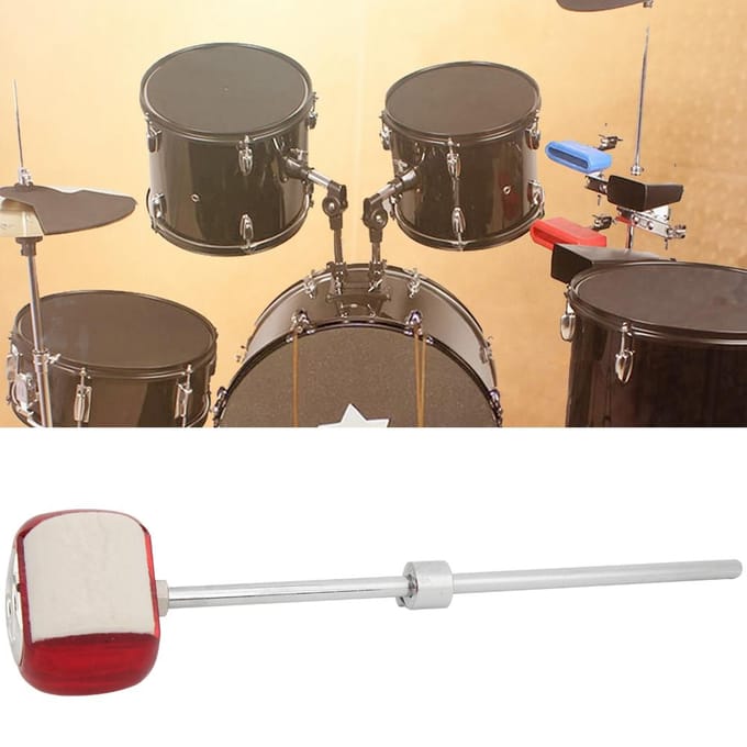 WC42 Drum Slaginstrument Vervangingsonderdeel Drumstel Hamer Klopper Rood beige