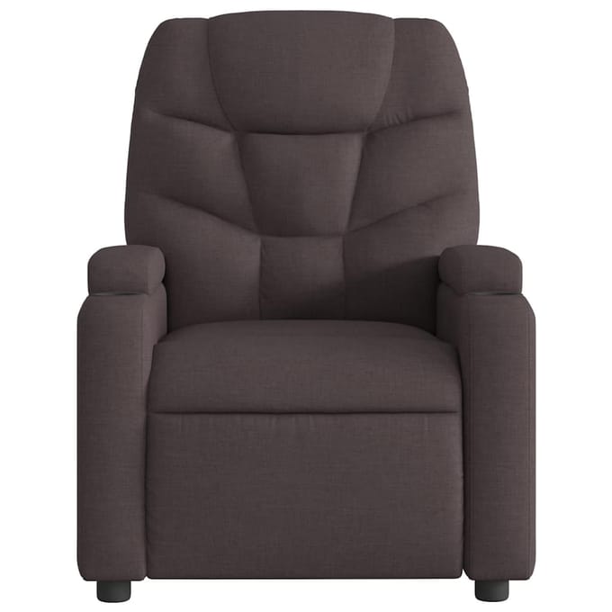 vidaXL - Fauteuil - verstelbaar - stof - donkerbruin