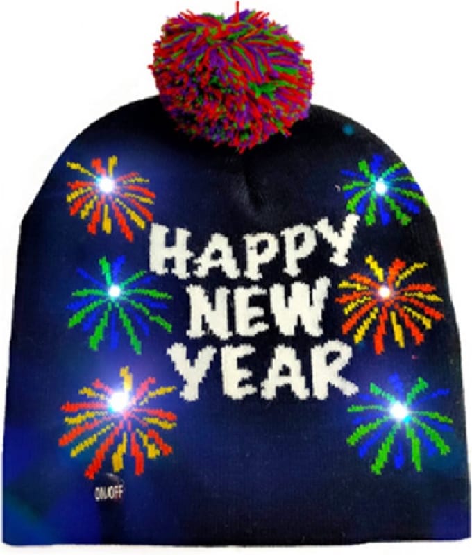 Happy Newyear Muts Met Lichtjes - LED