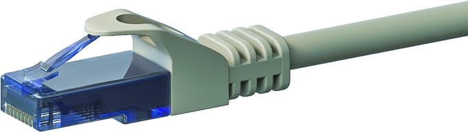 Danicom UTP CAT6a patchkabel - 2 meter grijs - 100% koper - netwerkkabel - internetkabel - UTP kabel - RJ45 - 10000 mbit/s