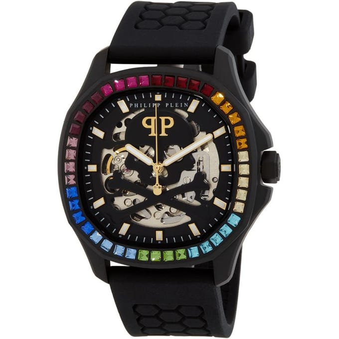 Philipp Plein PWRAA1023 $keleton $pectre Regenboog Herenhorloge black