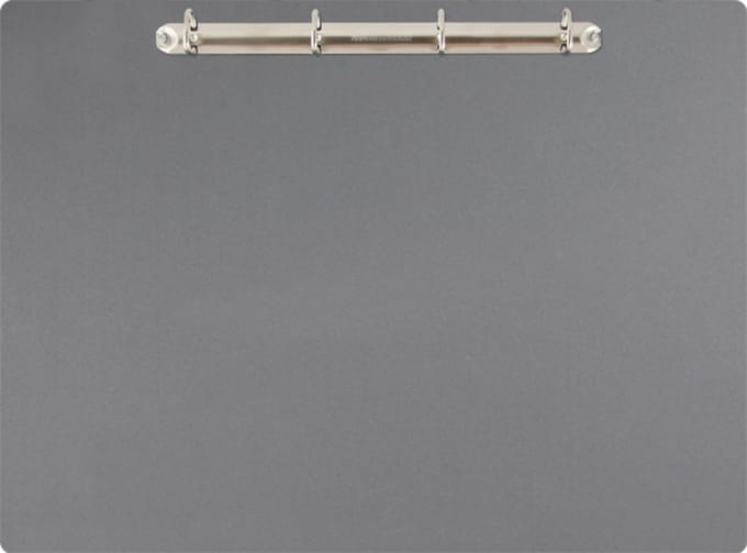 Magnetisch klembord A3 incl. ringband (liggend) - Grijs
