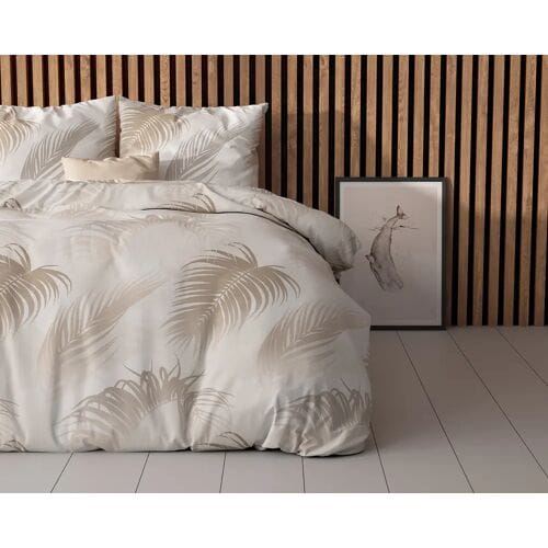 Sleeptime Jayda Dekbedovertrek - 200x200/220 + 2 kussenslopen 60x70 - Taupe - Eenpersoons