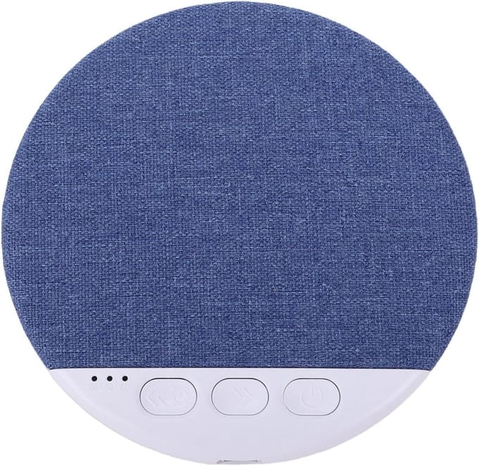 Kussenluidspreker - Slaap speaker - Rustig slapen - Ingebouwde witte ruis - 96 cm diameter - Blauw