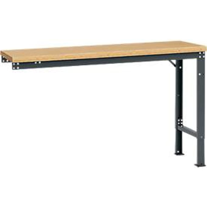 Manuflex aanbouwtafel UNIVERSAL Speciaal, 1500 x 800 mm, multiplex natuur, antraciet