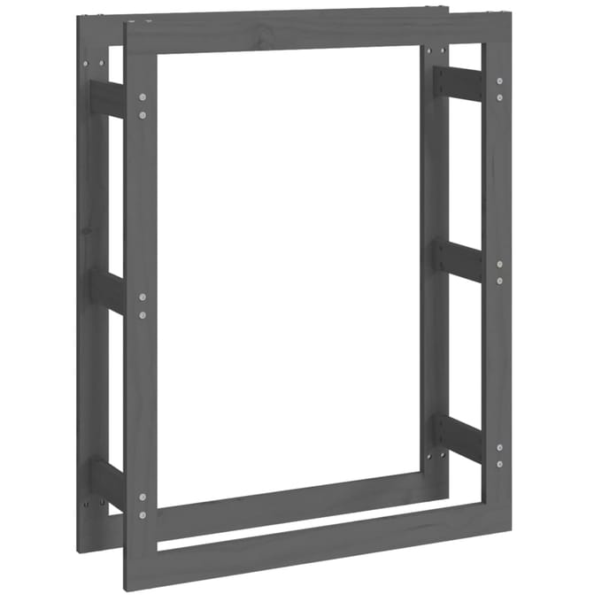 vidaXL - Haardhoutrek - 80x25x100 - cm - massief - grenenhout - grijs