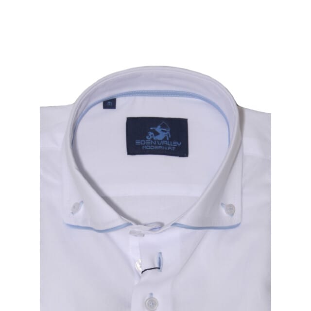 Eden Valley - Lange mouw overhemd - Mannen - 3XL - Wit - Katoen - 514788-Modern