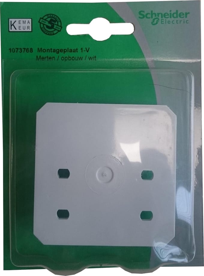 SCHNEIDER ELECTRIC Merten montageplaat 1-voudig, opbouw | WIT