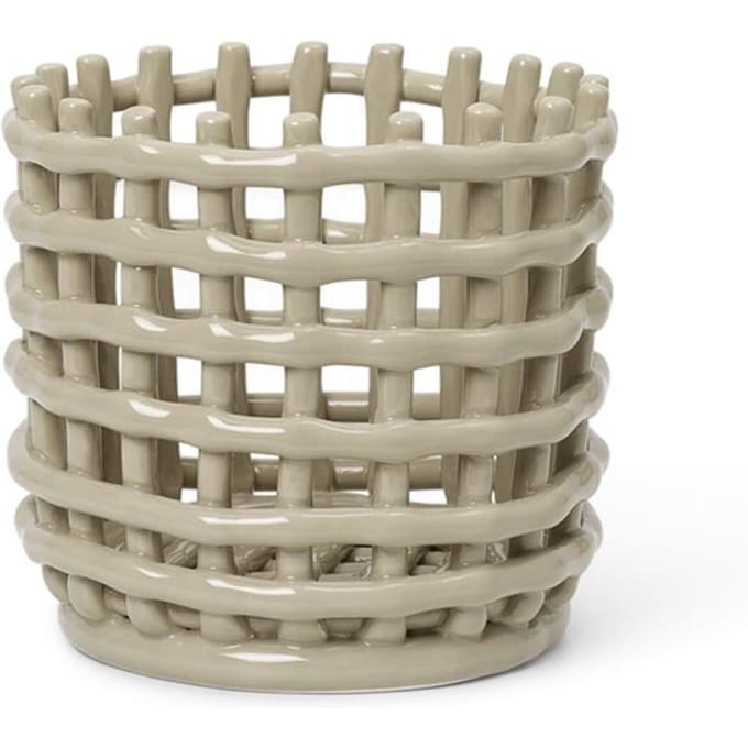 Ferm Living Ceramic Mand - klein - cashmere