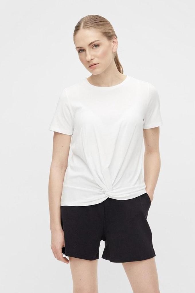 Object T-shirt Objstephanie S/s Top Noos 23034453 White Dames Maat - XS