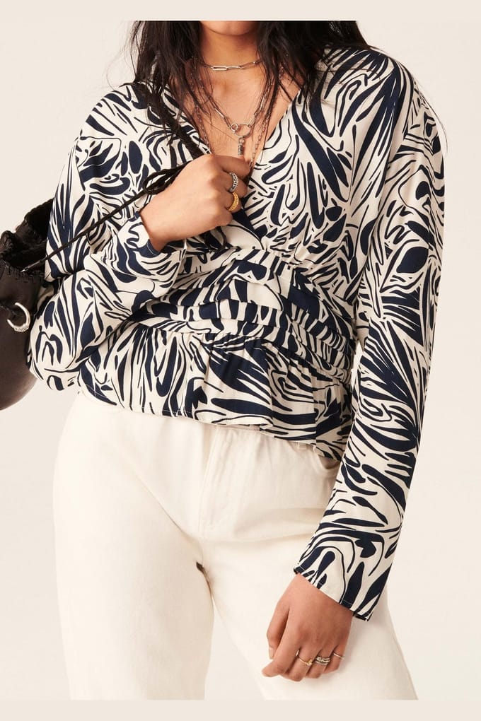 BA&SH Top Cae Ecru Taglia: M | Maglie a manica lunga Outlet | Donna | Marrone