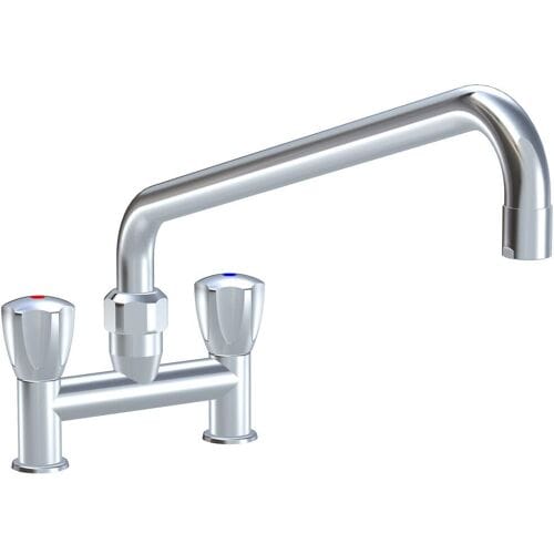 KWC Gastro two-handle sink bridge mixer for professional kitchen, height 30.5 cm K.24.42.E4.000C35