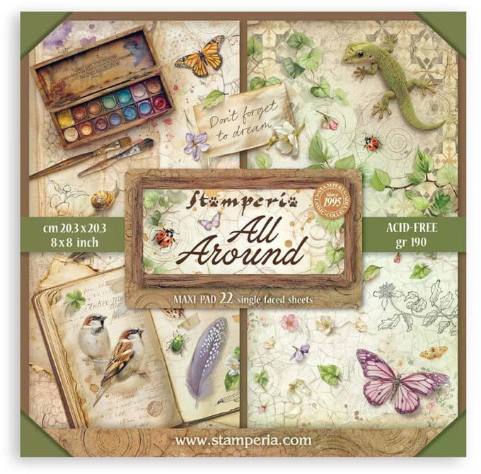 Stamperia - All Around 8x8 Inch Paper Pack (Single Face) (SBBSXB25)